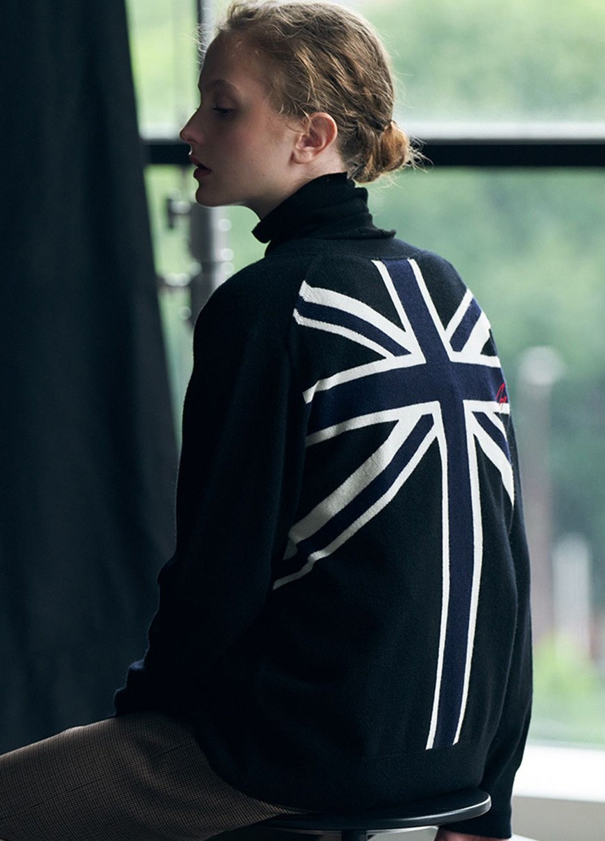 30周年倫敦風尚開襟針織衫